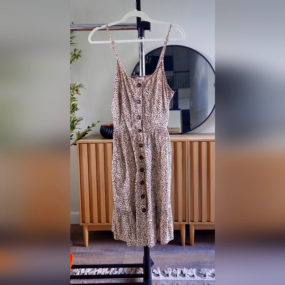 Leopard Print Button-Down Dress